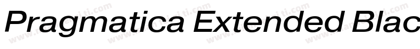 Pragmatica Extended Black字体转换